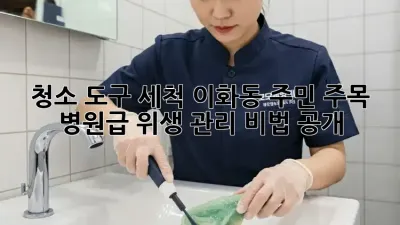 청소 도구 세척🧼🧽, 이화동 주민 주목! 병원급 위생 관리 비법 공개!